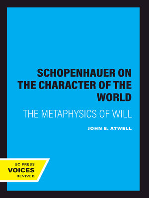 cover image of Schopenhauer on the Character of the World